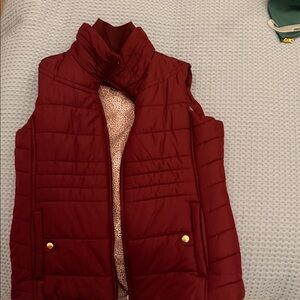 Women's Weatherproof Burgundy Quilted Vest